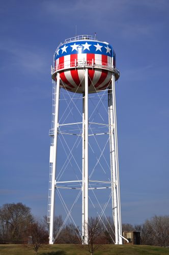flag water tower